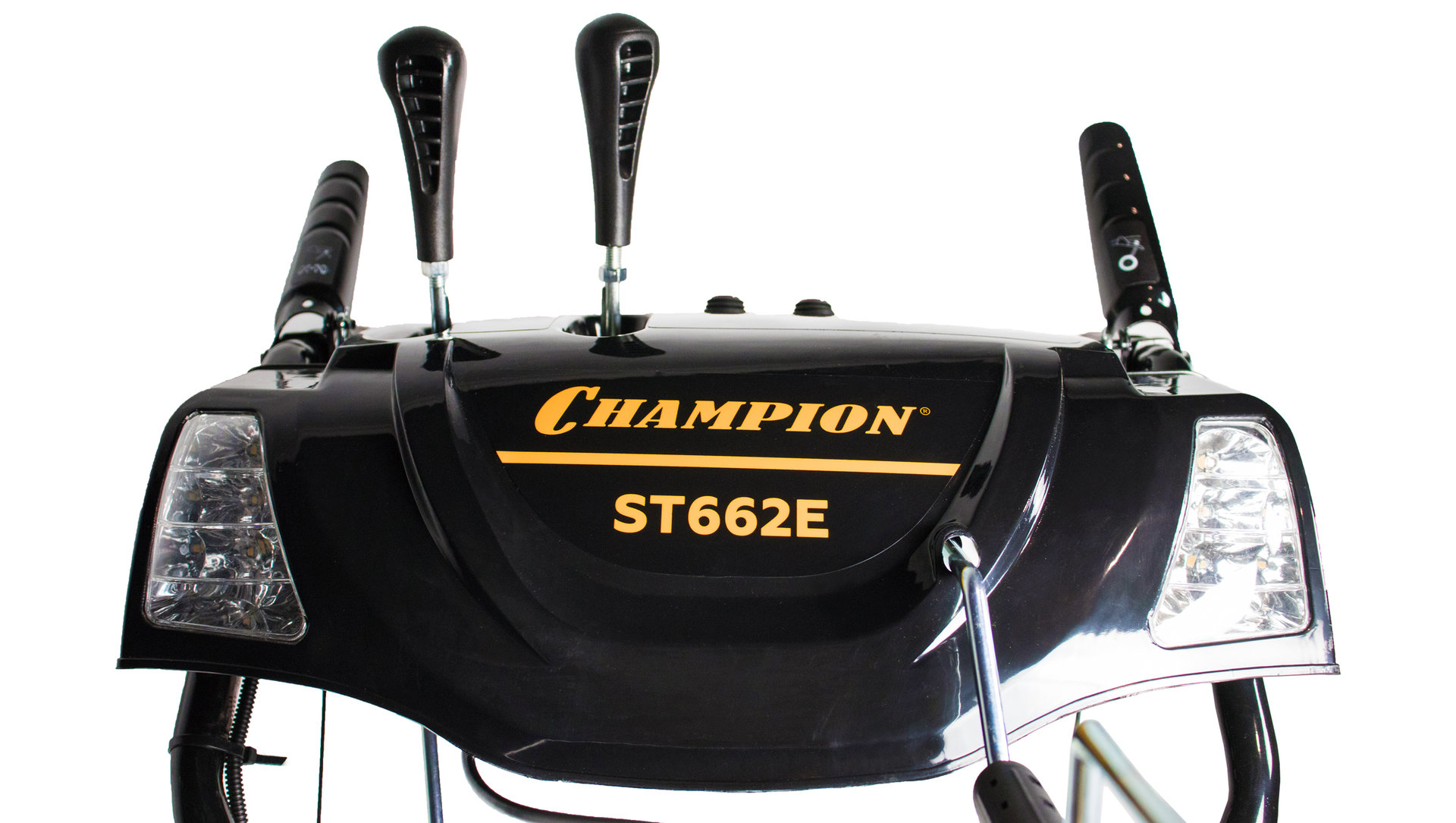 Снегоотбрасыватель CHAMPION ST662E (6,5лс61см6F/2Rколеса3,6л80,5кг эл.стартер, фары, обогрев рук) (ST662E)