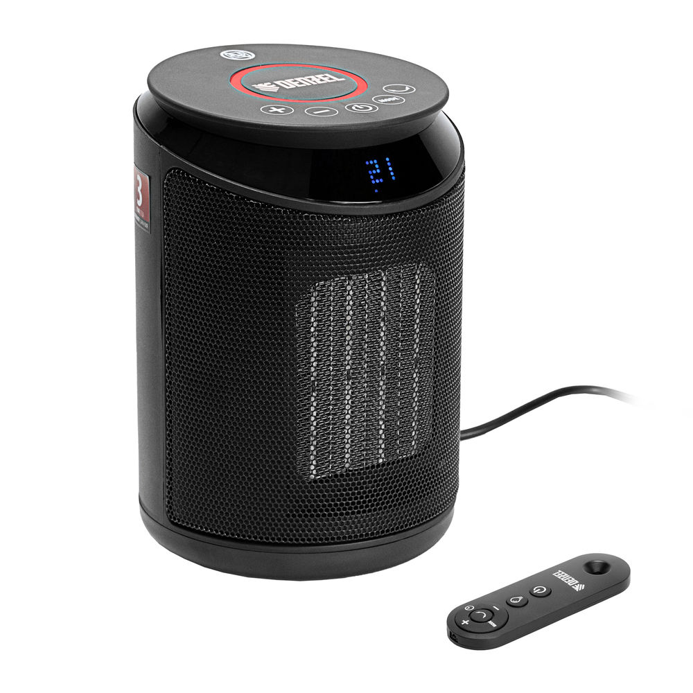 Тепловентилятор электрический керамический DTFC-2000, пульт, 3 режима, вентилятор, нагрев 1000/2000 Вт Denzel (96419)