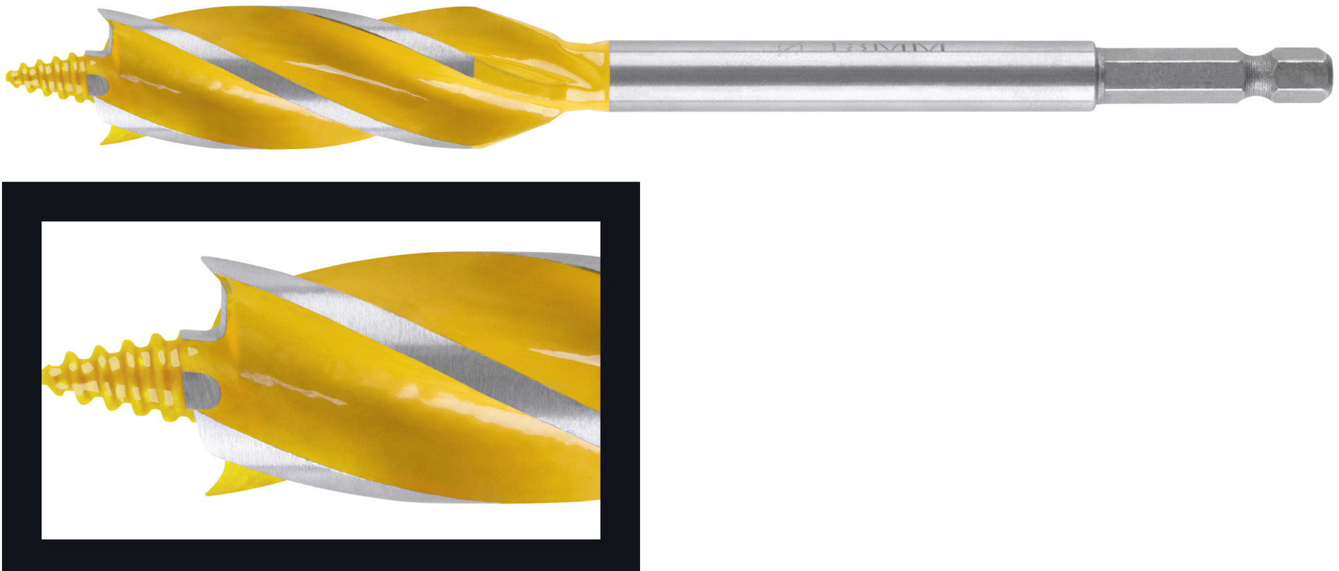 Сверло по дереву 4-х спиральное Х-тип Профи 20х165 мм (36216)