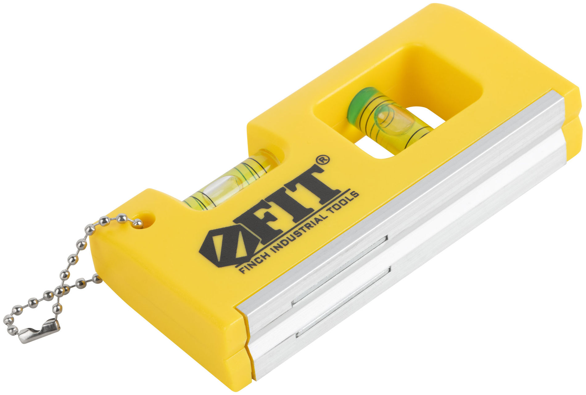 Уровень-брелок пластиковый, 2 глазка, магниты 100 мм (17832)