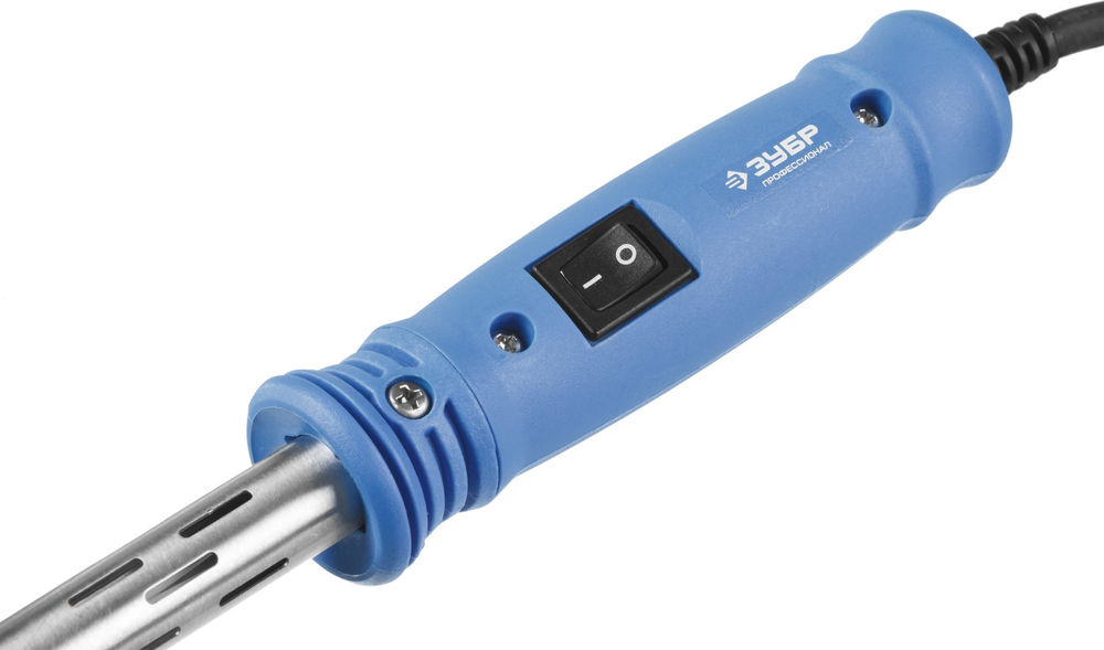 Электропаяльник Ceramic PRO 200 Вт, клин, высокомощный, пластиковая рукоятка ЗУБР Профессионал 55301-200