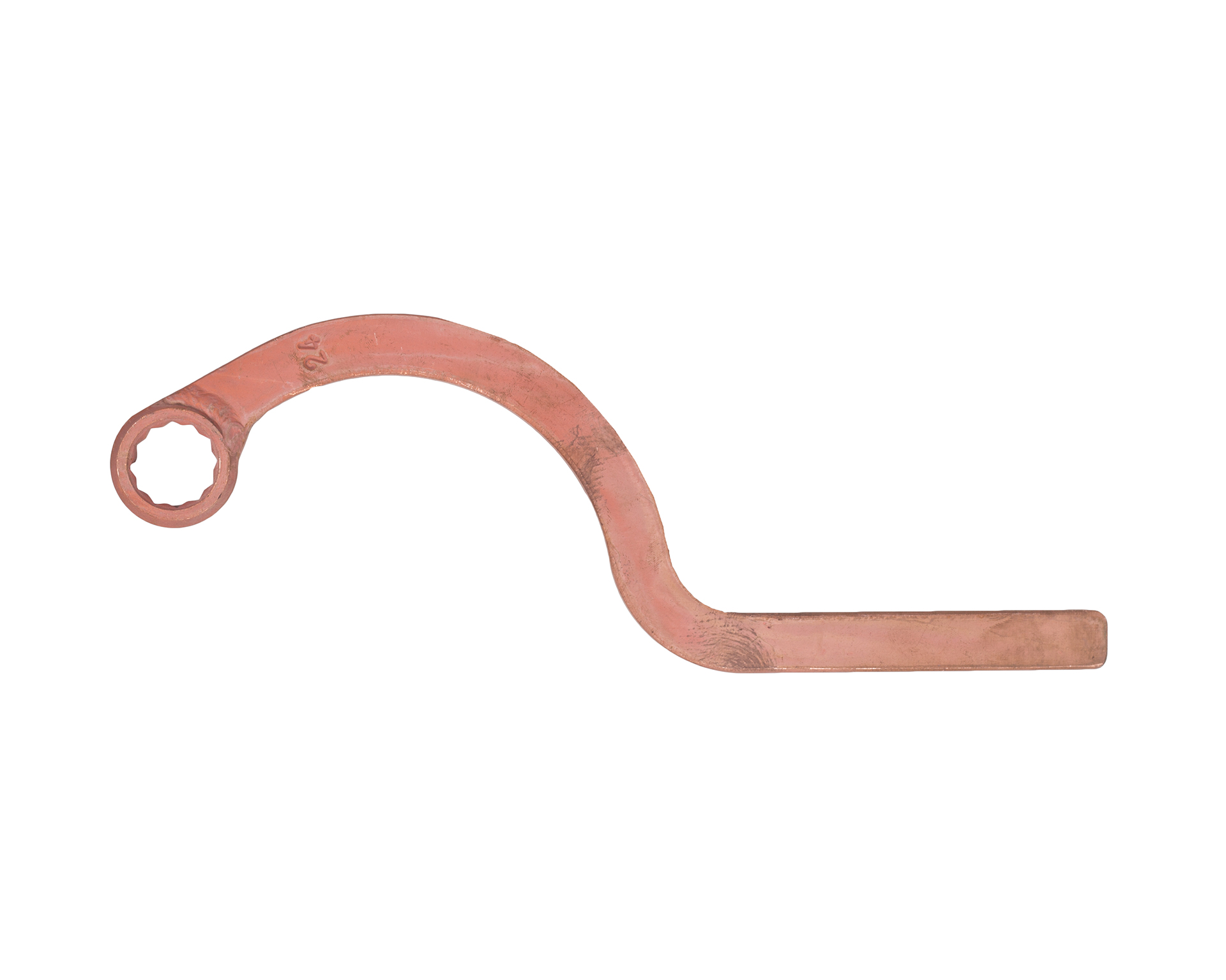 Ключ накидной серповидный 24 мм омеднение