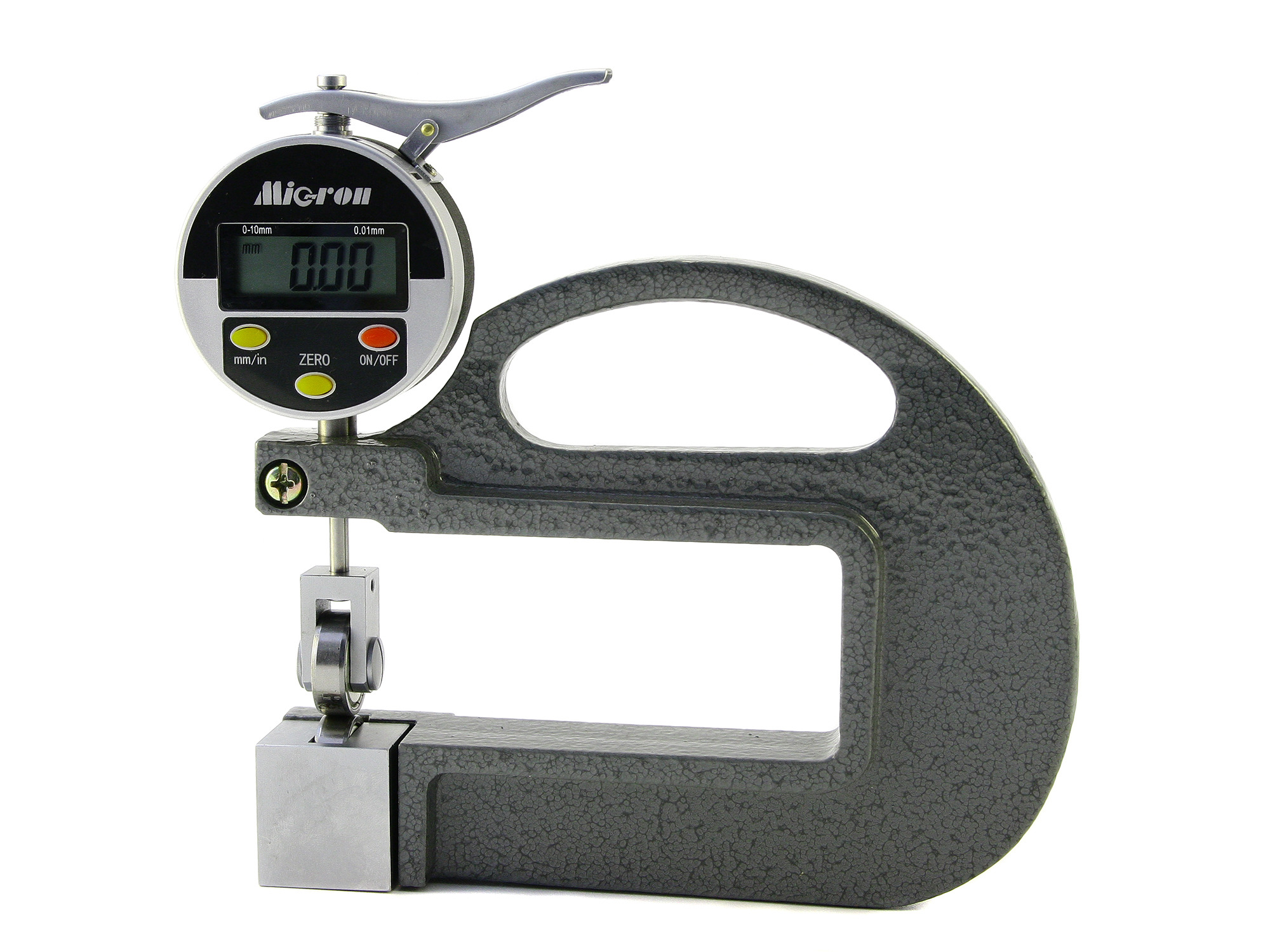 Толщиномер индикаторный электронный ТРЛЦ 0- 10 0,01 роликовый, ручной Микрон