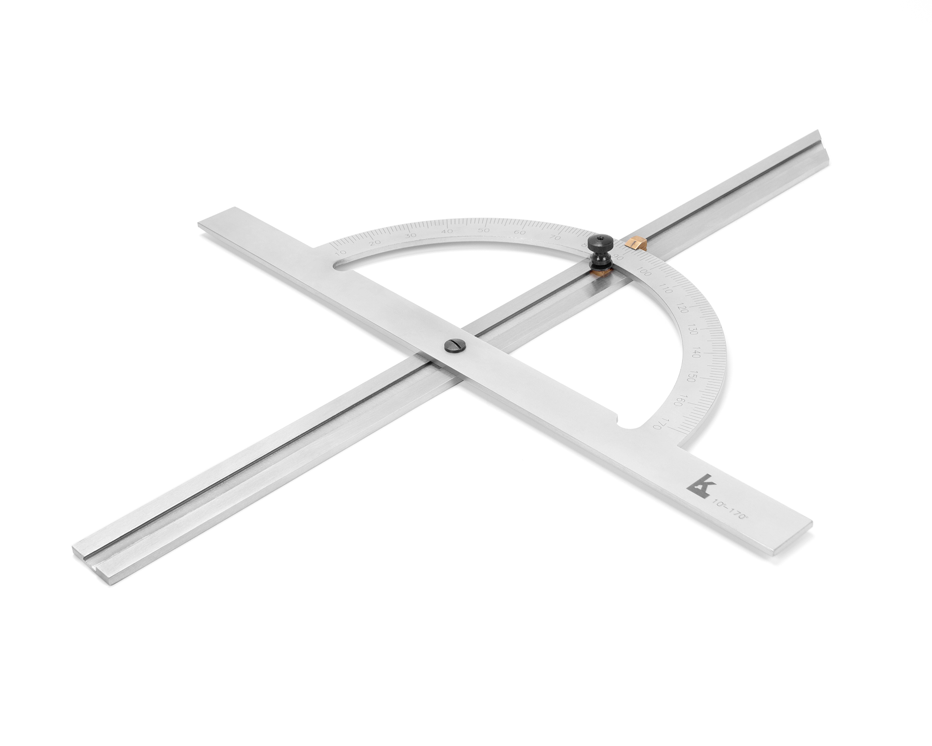 Угломер нониусный 10-170° (250x500мм 1°) регулир.рейка