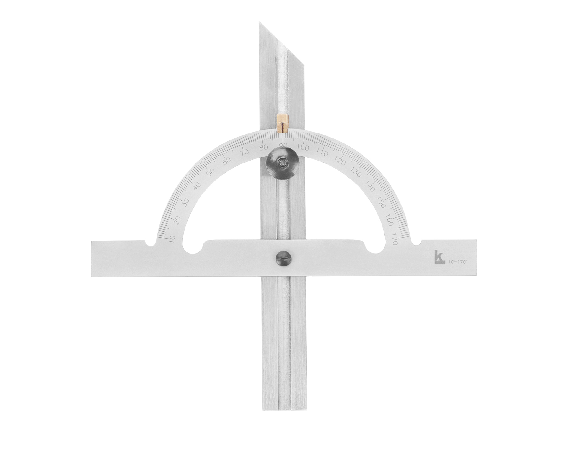Угломер нониусный 10-170° (100x150мм 1°) регулир.рейка