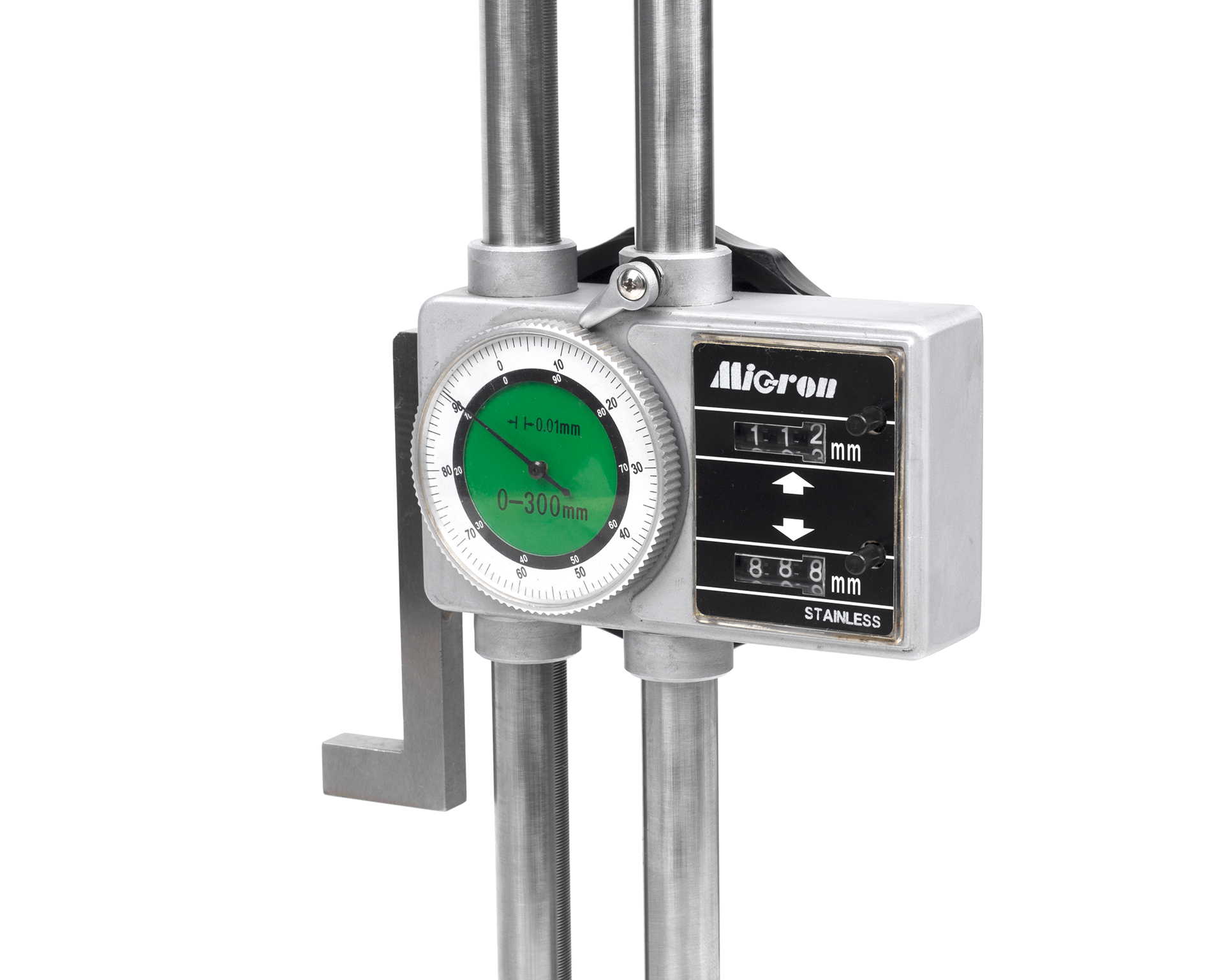 Штангенрейсмас ШРК- 500 0,01 с круг.шкалой дв.стойка Микрон