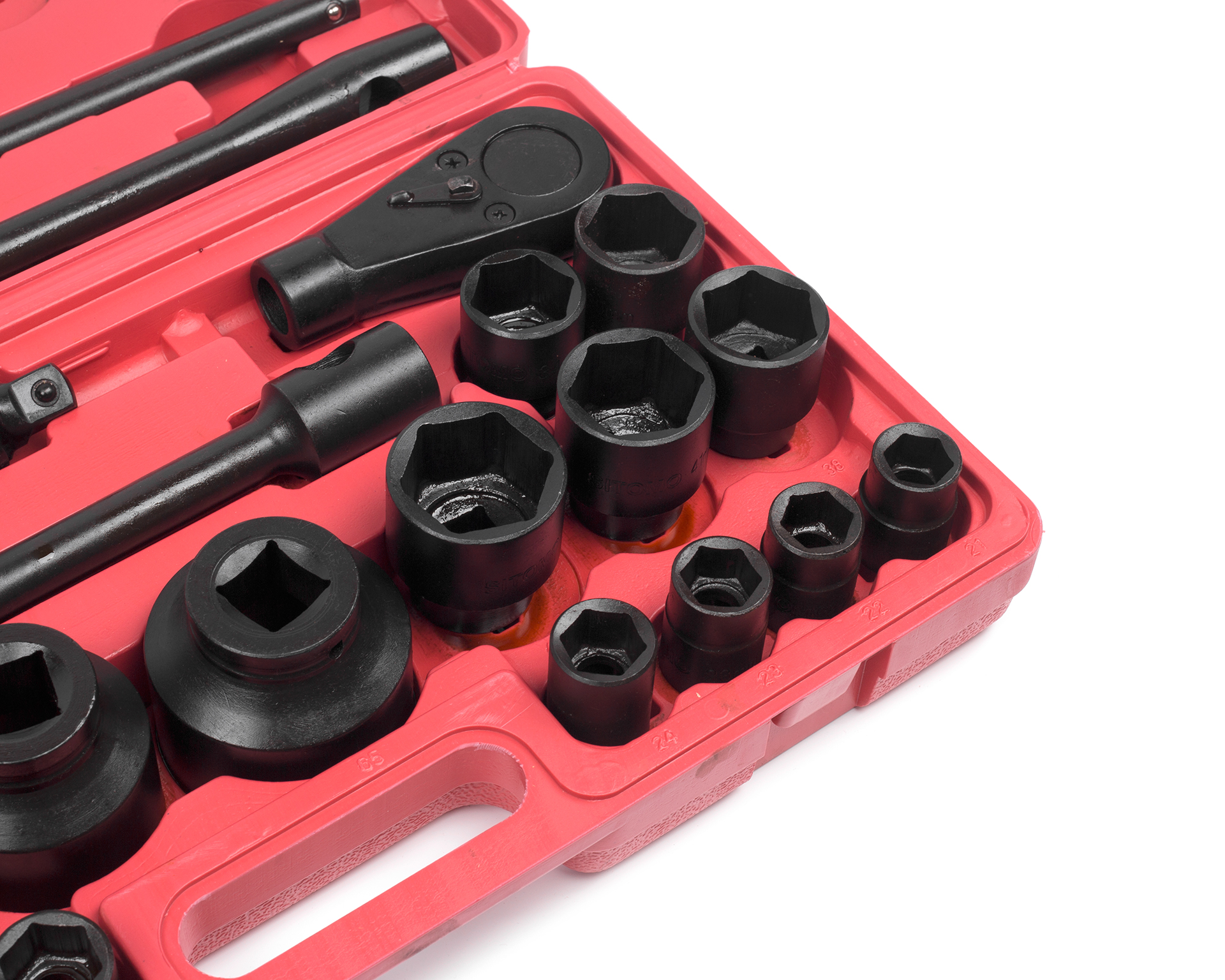 Набор головок торцевых, шестигранные, N7 21-65 мм 3/4