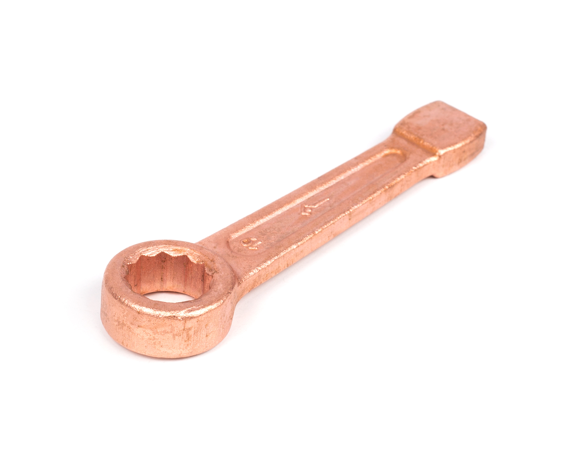 Ключ гаечный односторонний ударный 19 мм омеднение