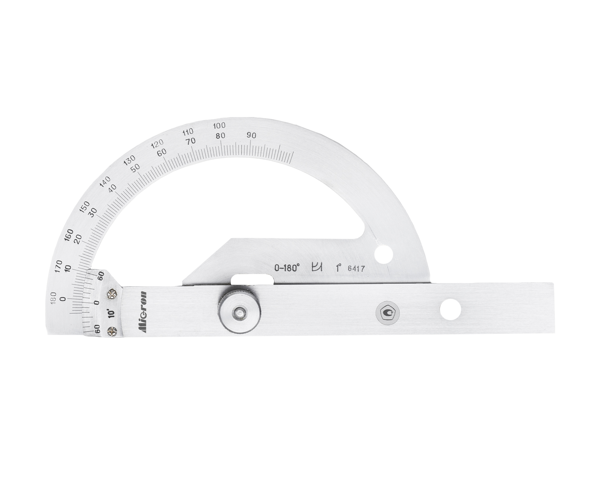 Угломер нониусный 0-180° 10' (1°) 4УМ тип 4 с поверкой МИК PRO